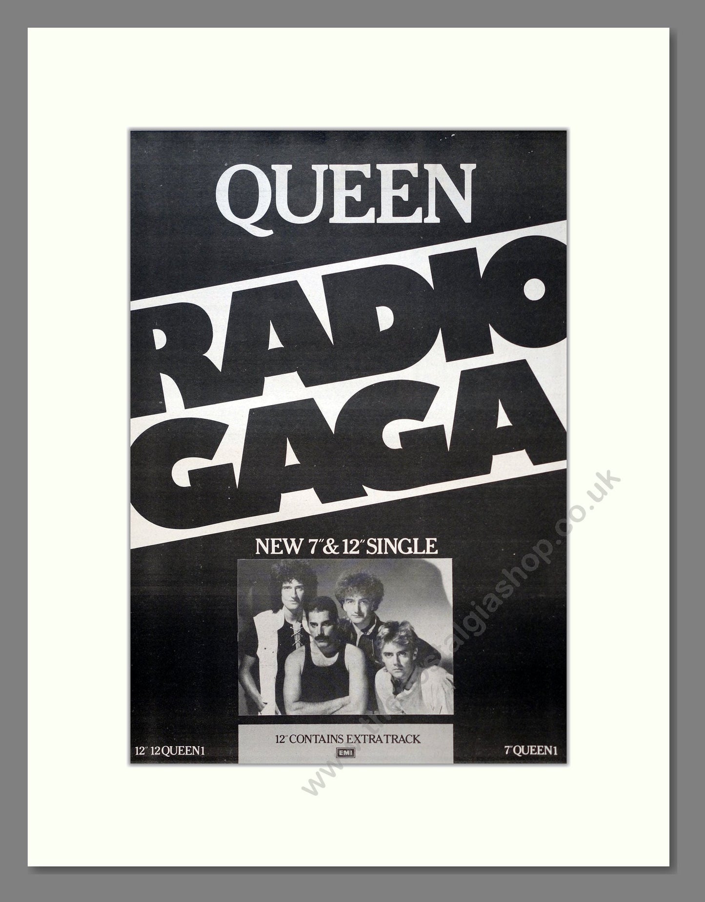 Queen - Radio Gaga. Vintage Advert 1984 (ref AD19563)