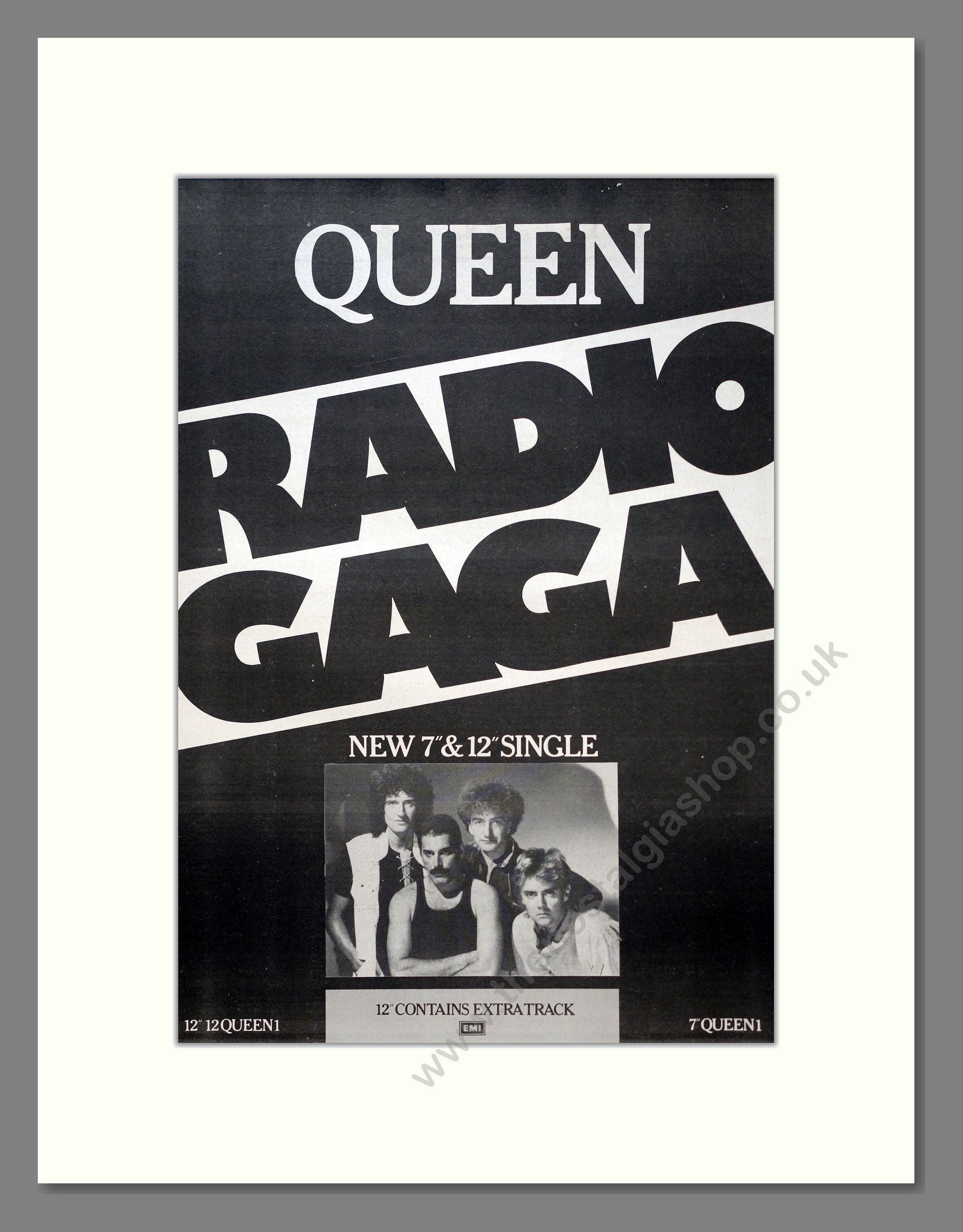 Queen - Radio Gaga. Vintage Advert 1984 (ref AD19563)