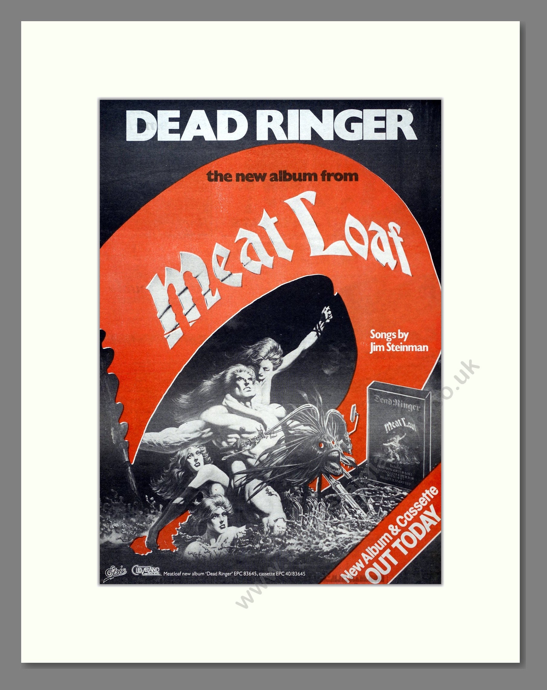 Meat Loaf - Dead Ringer. Vintage Advert 1981 (ref AD19580) – The ...