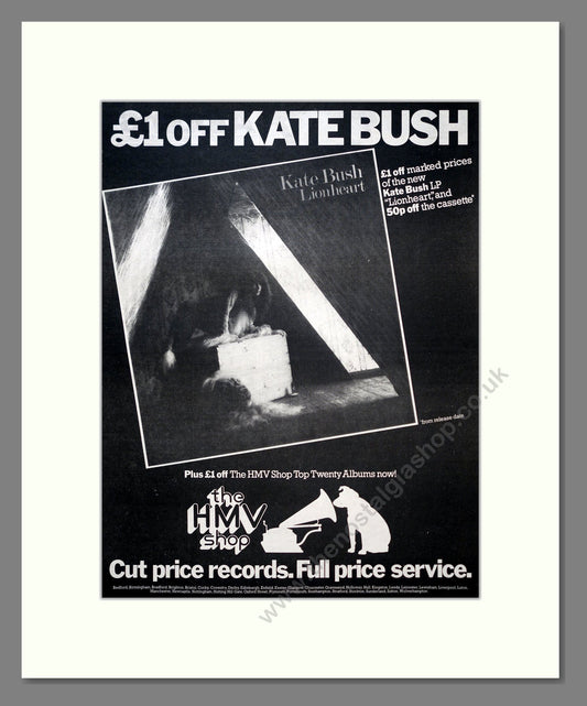 Kate Bush - Lionheart. Vintage Advert 1978 (ref AD19604)