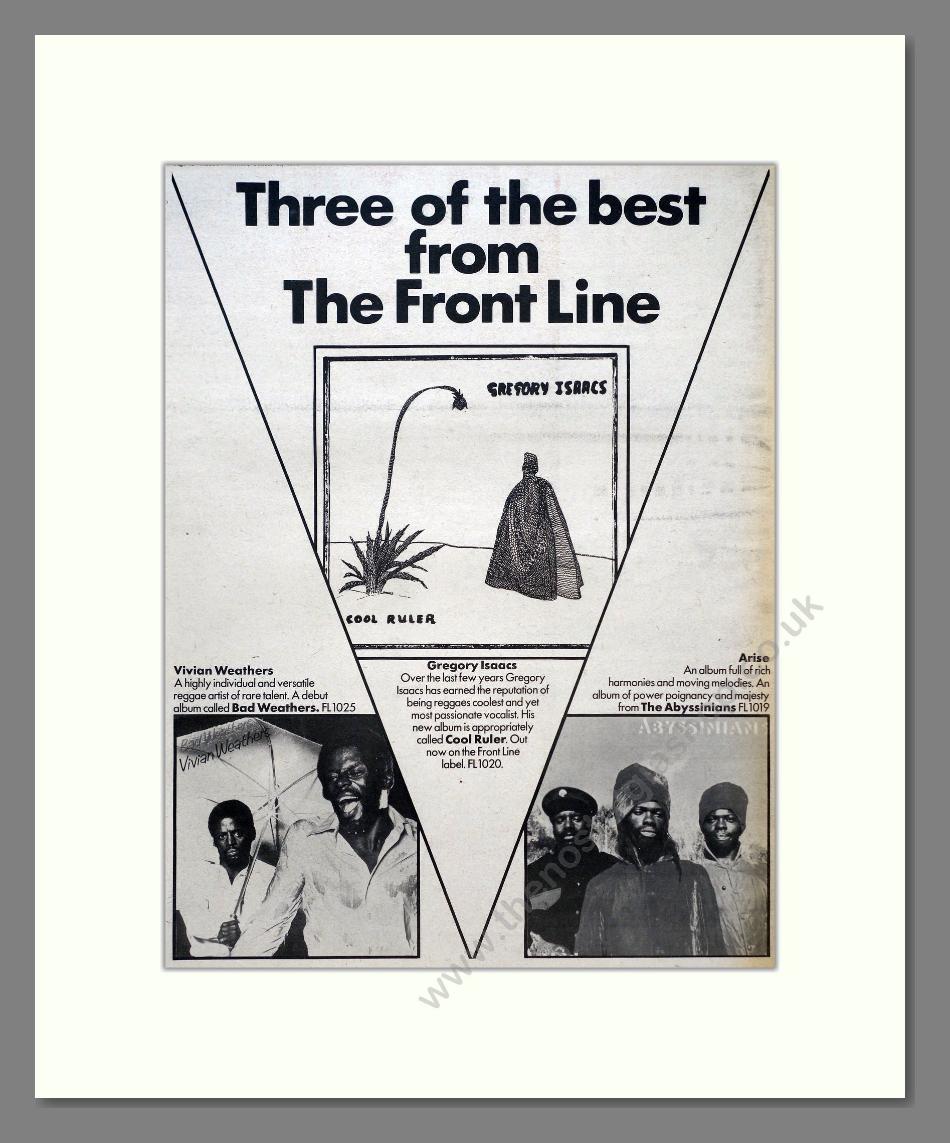 Gregory Isaacs - Cool Ruler. Vintage Advert 1978 (ref AD19610) – The ...