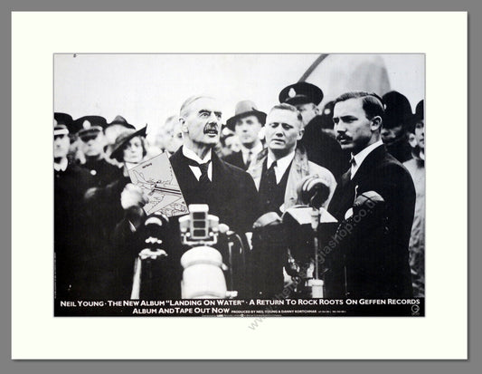 Neil Young - Landing On Water. Vintage Advert 1986 (ref AD19627)