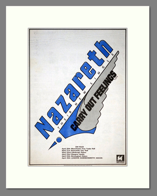 Nazareth - Carry Out Feelings. Vintage Advert 1976 (ref AD19668)