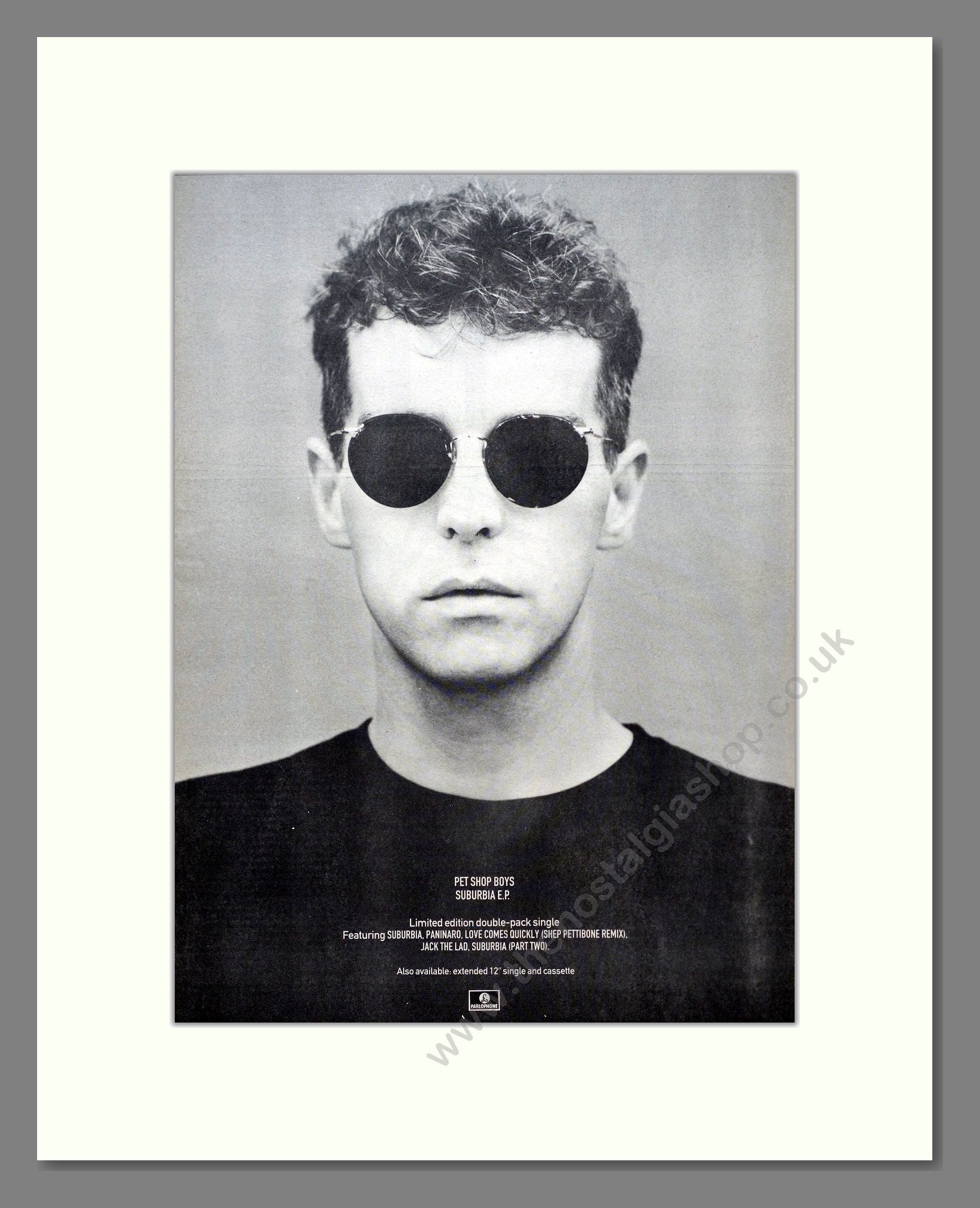 Petshop Boys - Suburbia EP Double Advert. Vintage Advert 1986 (ref AD19676)