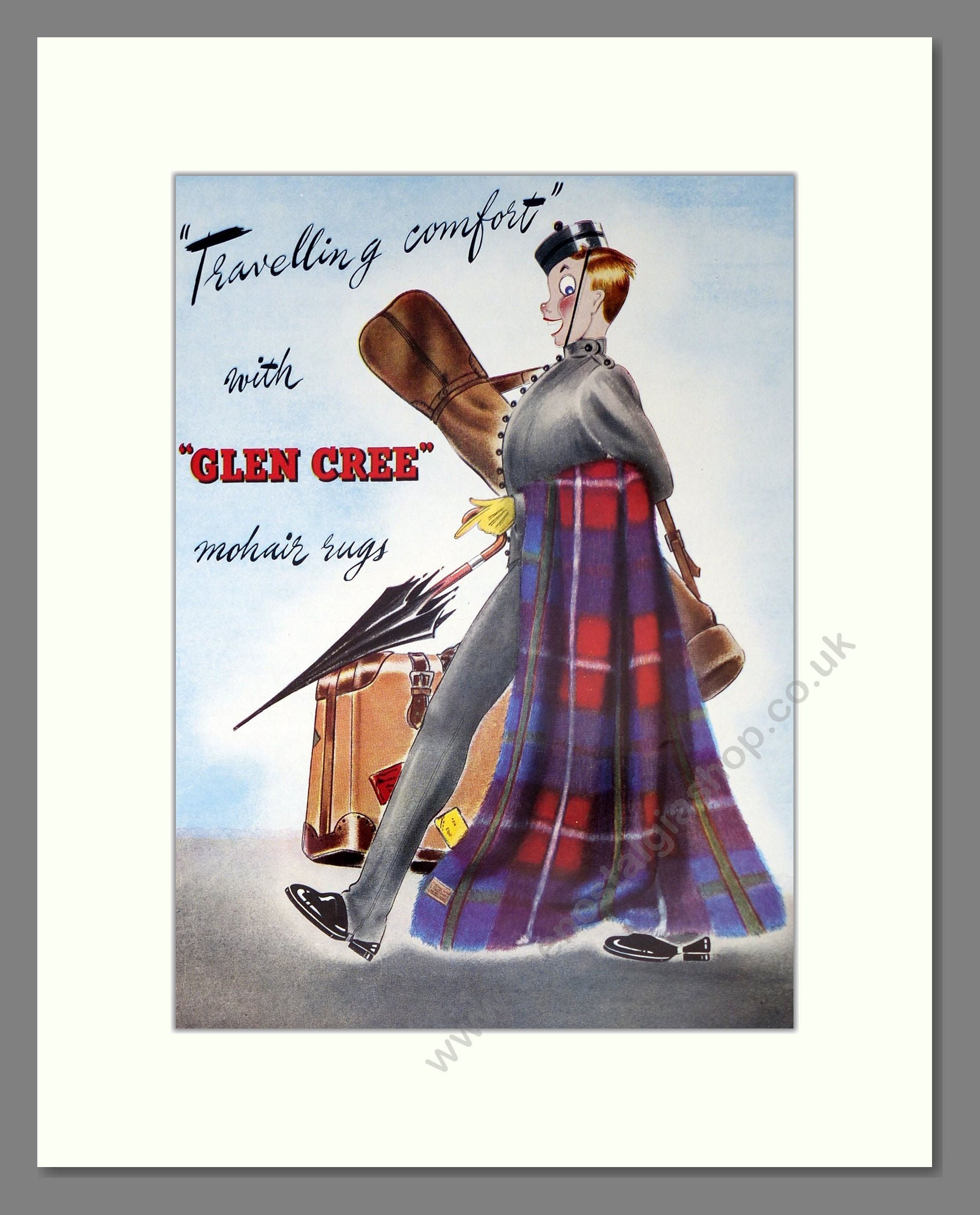 Glen Cree - Mohair Rugs. Vintage Advert 1954 (ref AD302329)