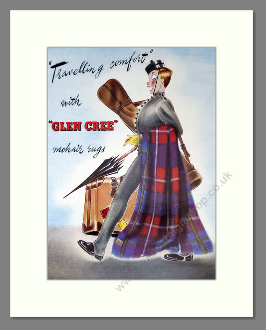 Glen Cree - Mohair Rugs. Vintage Advert 1954 (ref AD302329)