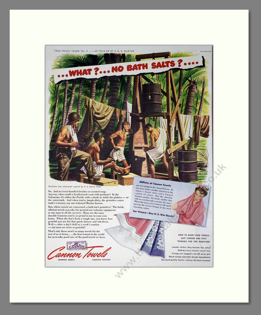 Cannon - Towels. Vintage Advert 1943 (ref AD302335)