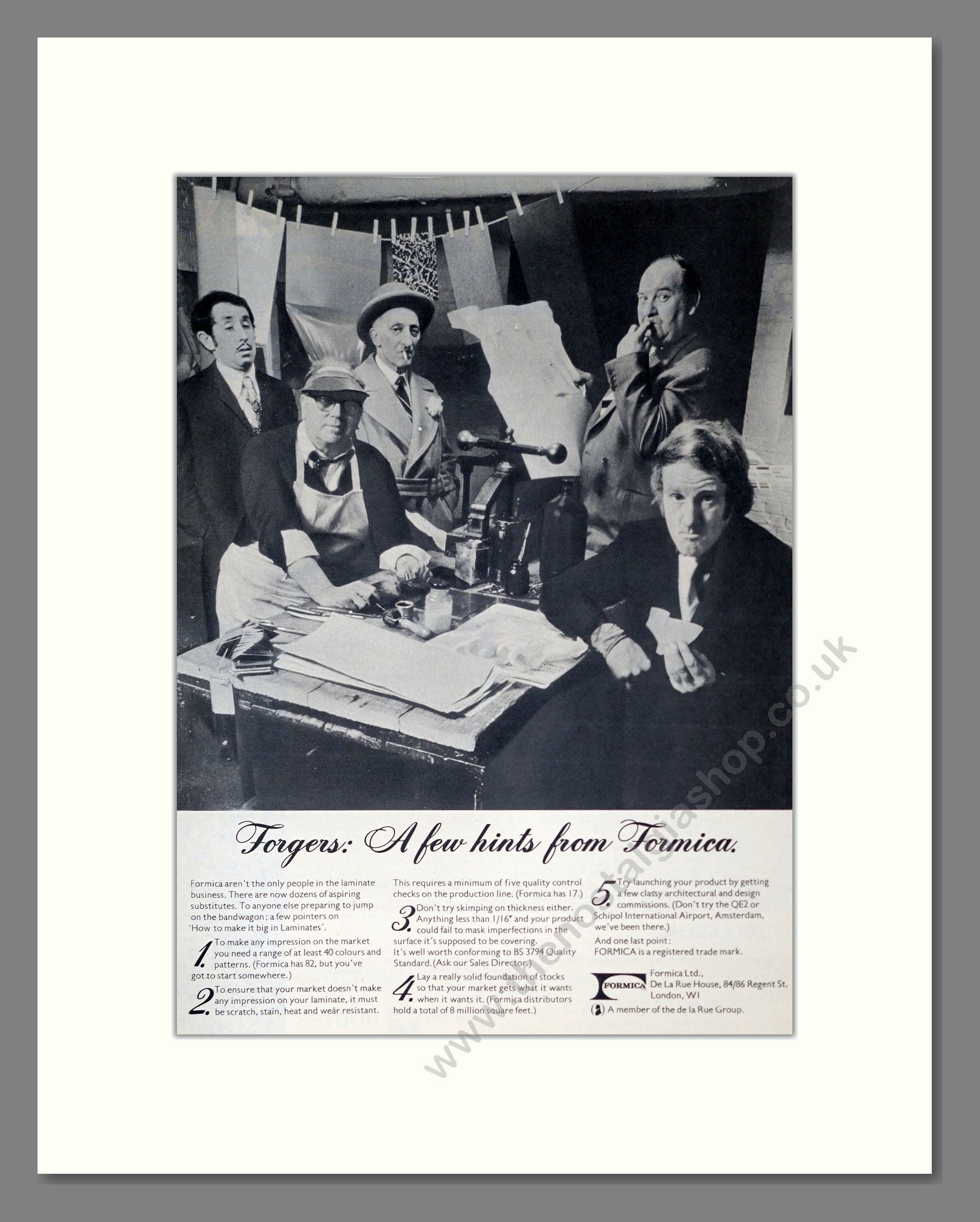 Formica - Surface Covering. Vintage Advert 1969 (ref AD302346)