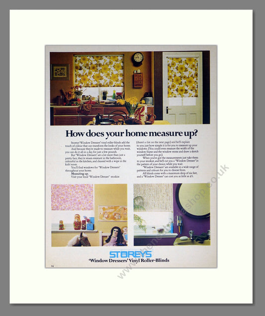 Storeys - Blinds. Vintage Advert 1975 (ref AD302354)