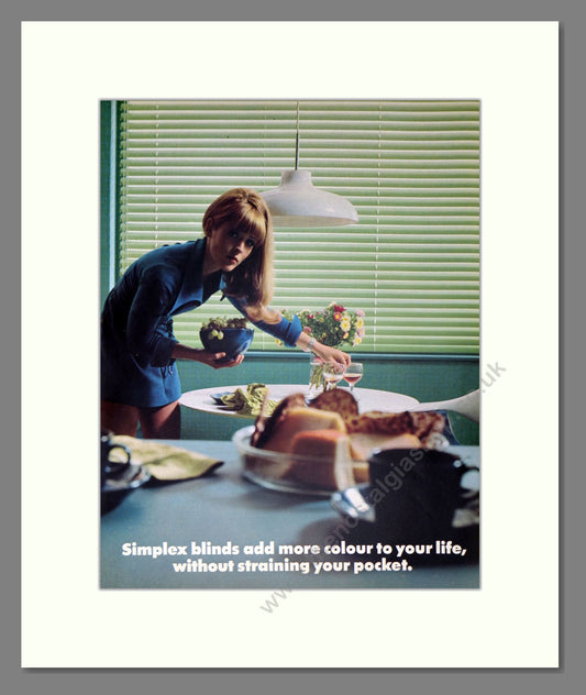 Simplex - Blinds. Vintage Advert 1970 (ref AD302358)
