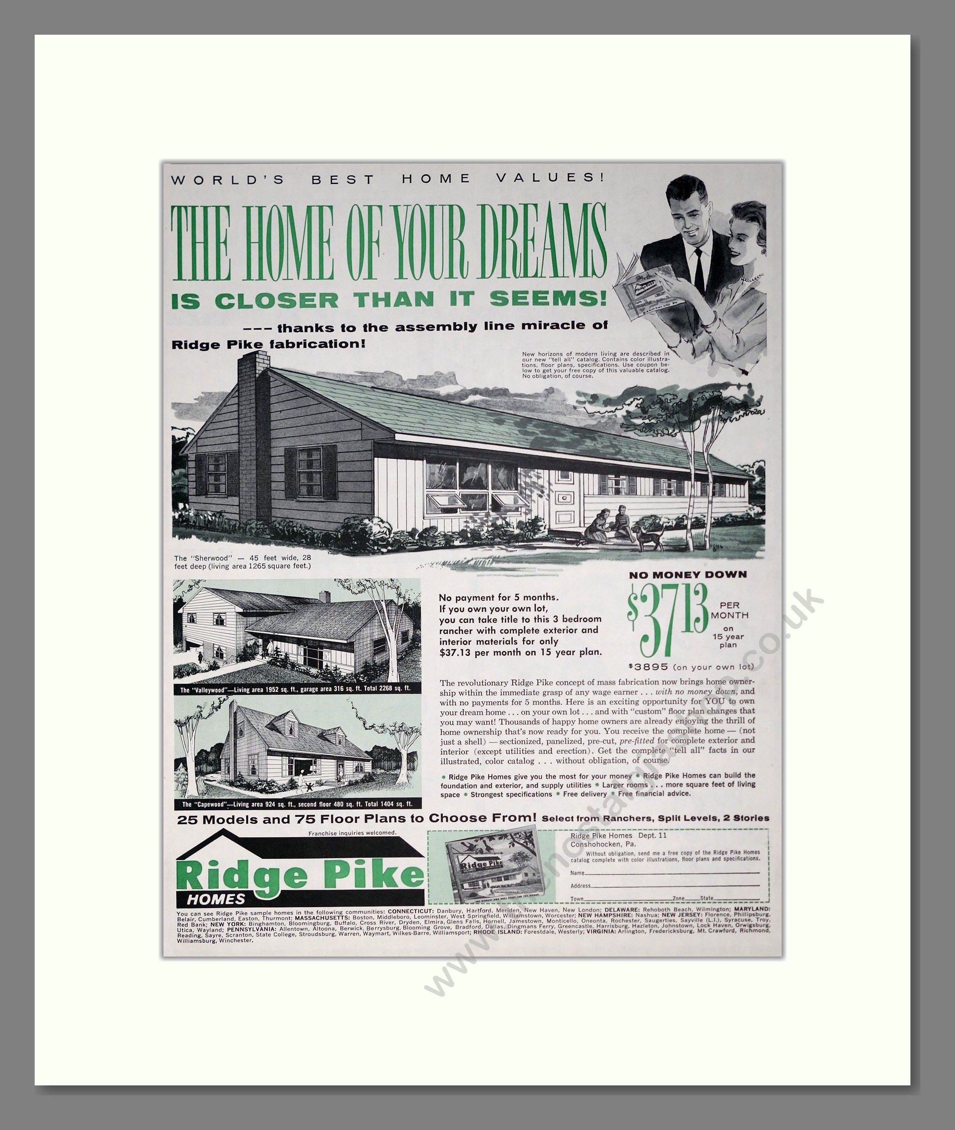 Ridge Pike - Buildings. Vintage Advert 1962 (ref AD302360)