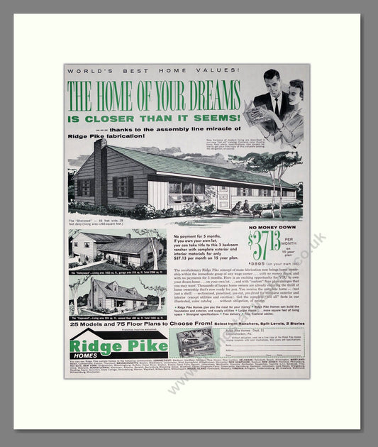 Ridge Pike - Buildings. Vintage Advert 1962 (ref AD302360)