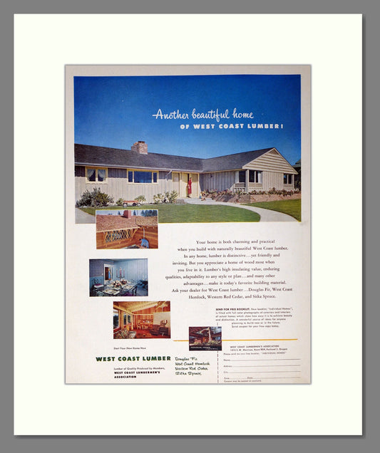 West Coast Lumber - Buildings. Vintage Advert 1955 (ref AD302363)