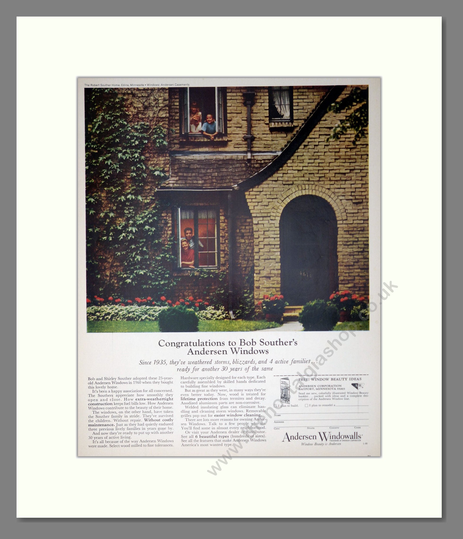 Andersen - Windowalls. Vintage Advert 1965 (ref AD302367) – The ...