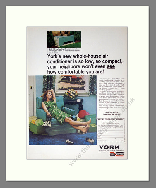 York - Airconditioner. Vintage Advert 1968 (ref AD302376)