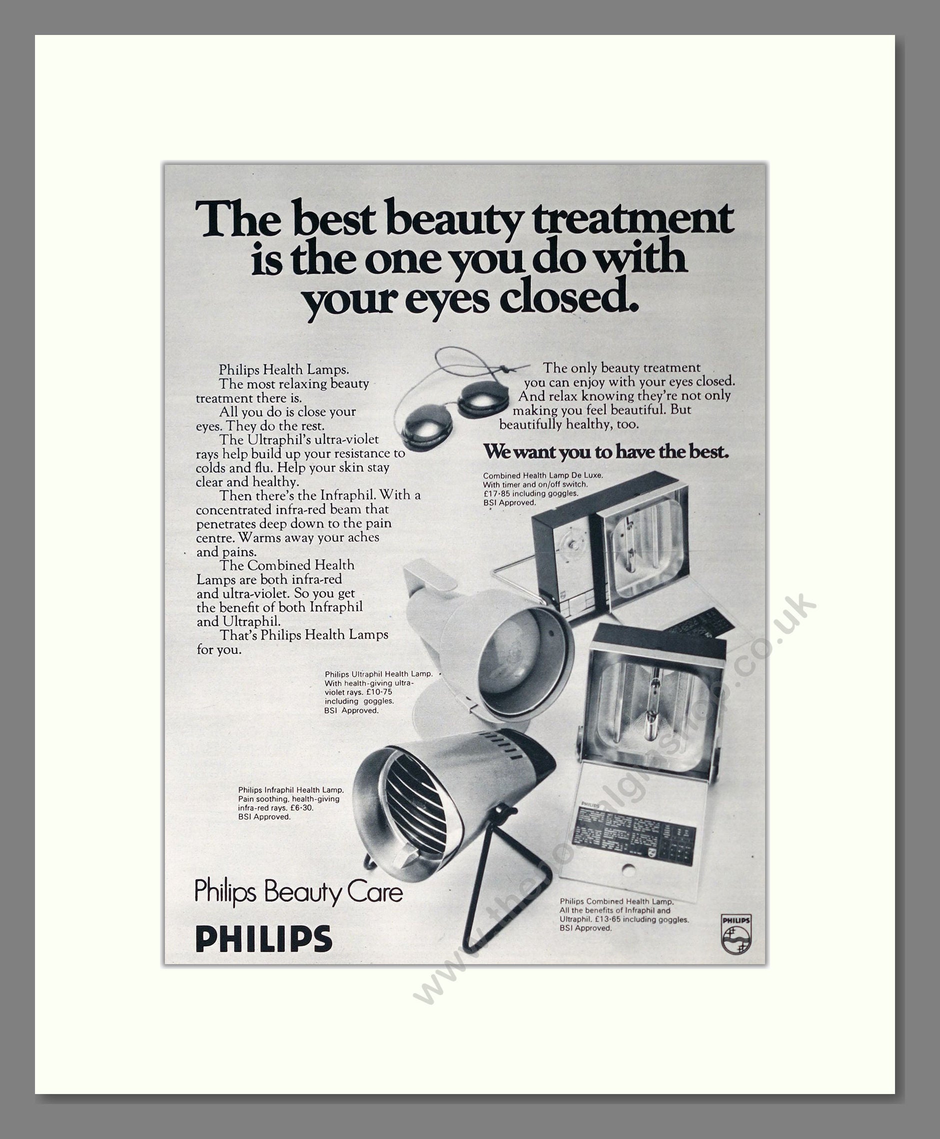 Philips - Heat Lamps. Vintage Advert 1971 (ref AD302383)