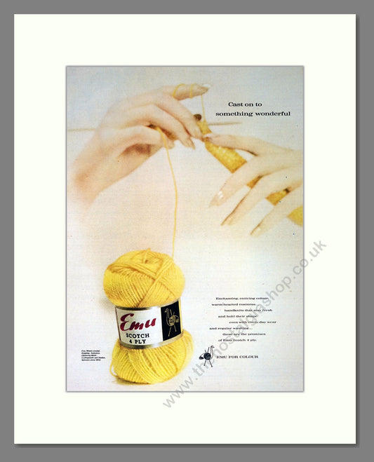 Emu - Wool. Vintage Advert 1962 (ref AD302384)