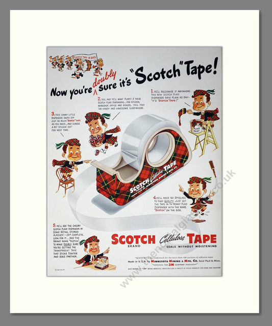 Scotch - Sticky Tape. Vintage Advert 1945 (ref AD302391)