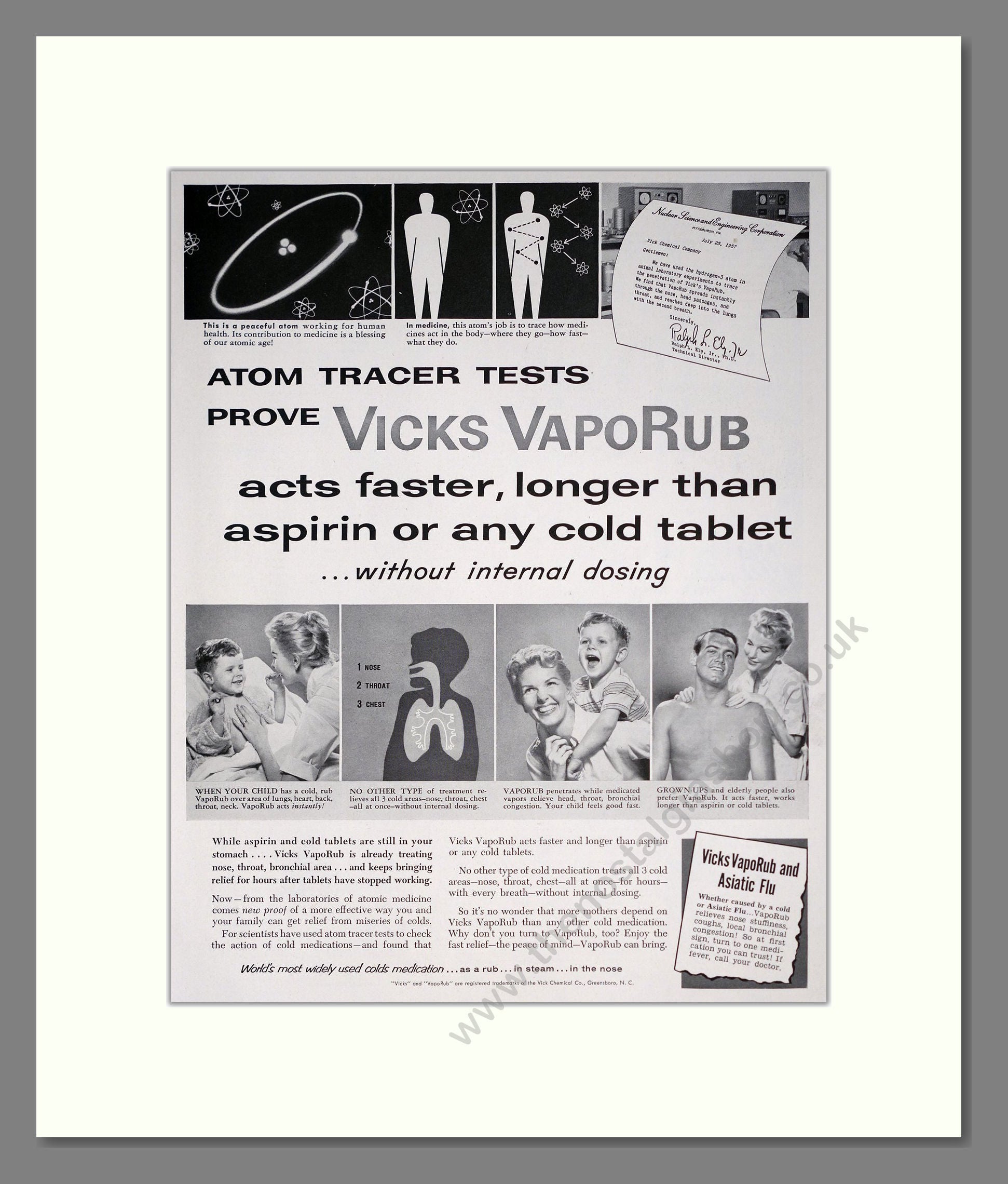 Vicks - Vaporub. Vintage Advert 1957 (ref AD302394)