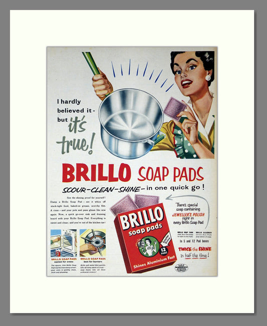 Brillo - Soap Pads. Vintage Advert 1956 (ref AD302415)