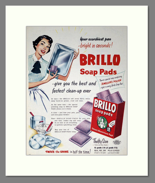 Brillo - Soap Pads. Vintage Advert 1956 (ref AD302417)