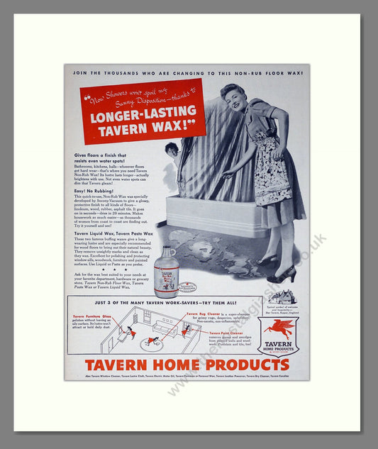 Tavern - Home Cleaning Products. Vintage Advert 1945 (ref AD302424)