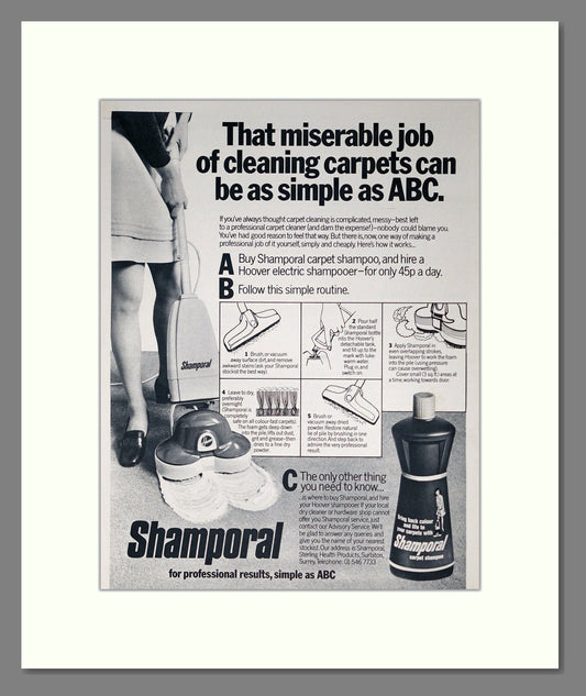 Shamporal - Carpet Cleaner. Vintage Advert 1973 (ref AD302436)