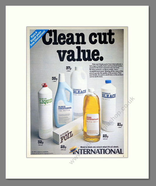 International - Cleaning Products. Vintage Advert 1980 (ref AD302442)