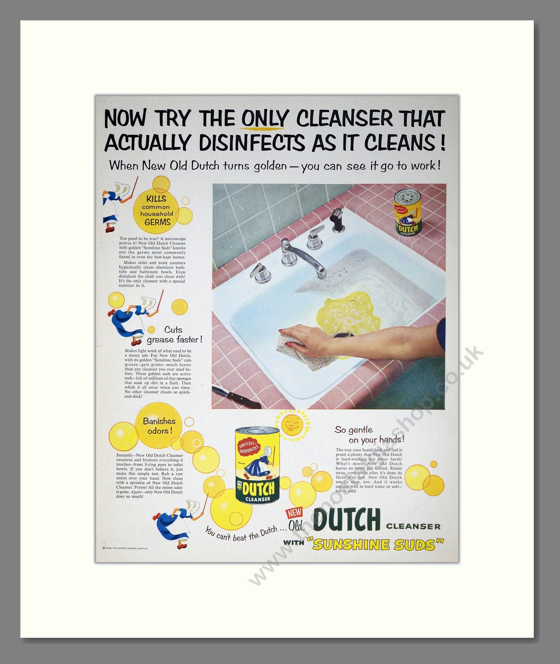 Dutch - Sunshine Suds. Vintage Advert 1954 (ref AD302446)