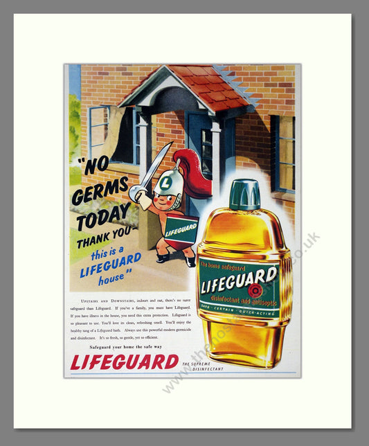 Lifeguard - Disinfectant. Vintage Advert 1952 (ref AD302451)