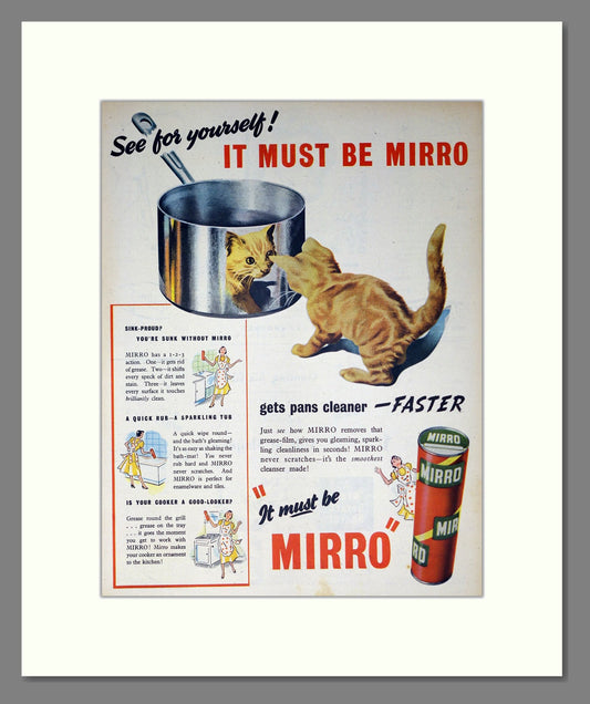 Mirro - Steel Cleaner. Vintage Advert 1950 (ref AD302453)