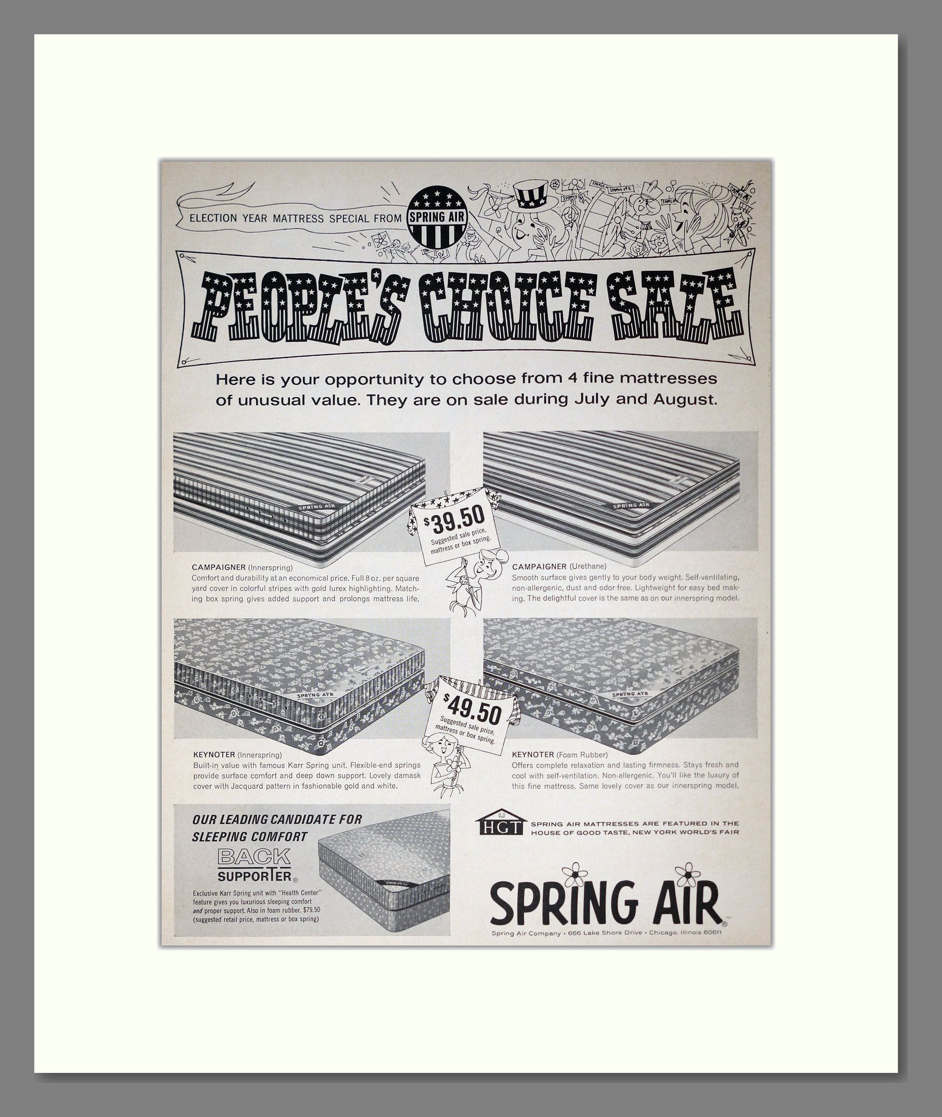 Spring Air Mattress Vintage Advert 1964 ref AD302833 The Spring air mattress vintage advert 1964 ref ad302833 the