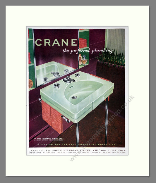 Crane - Plumbing. Vintage Advert 1950 (ref AD302867)