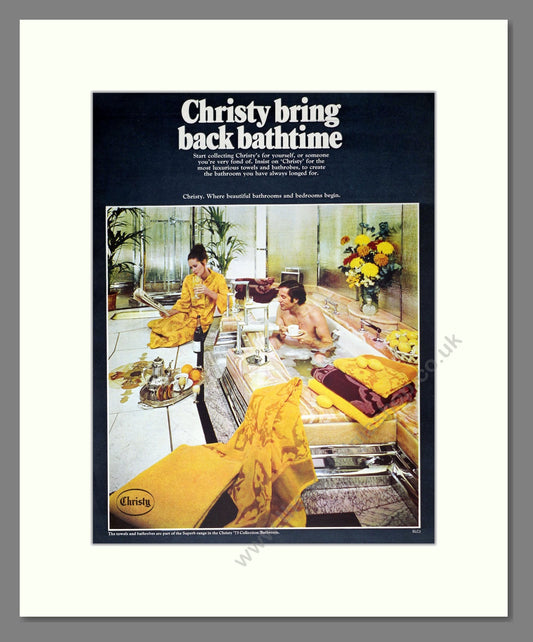 Christy - Towels. Vintage Advert 1973 (ref AD302869)