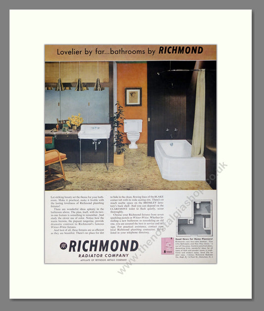 Richmond - Radiators. Vintage Advert 1955 (ref AD302872)