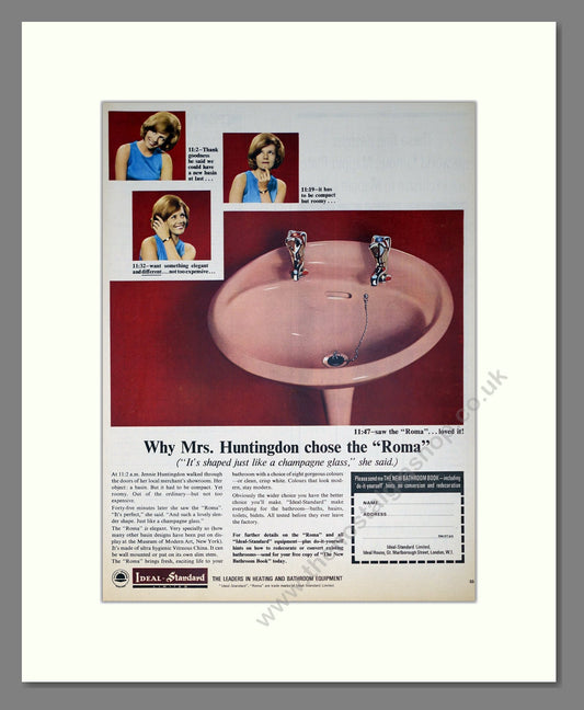 Roma - Bathroom Sink. Vintage Advert 1966 (ref AD302875)