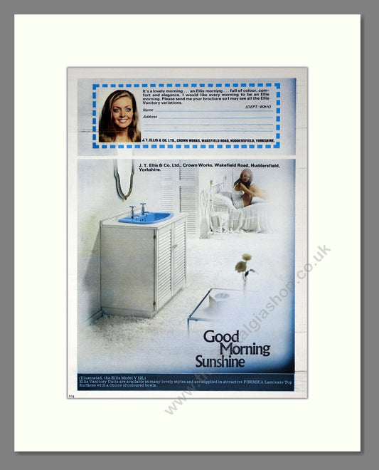 Ellis - Vanitory Unit. Vintage Advert 1971 (ref AD302878)