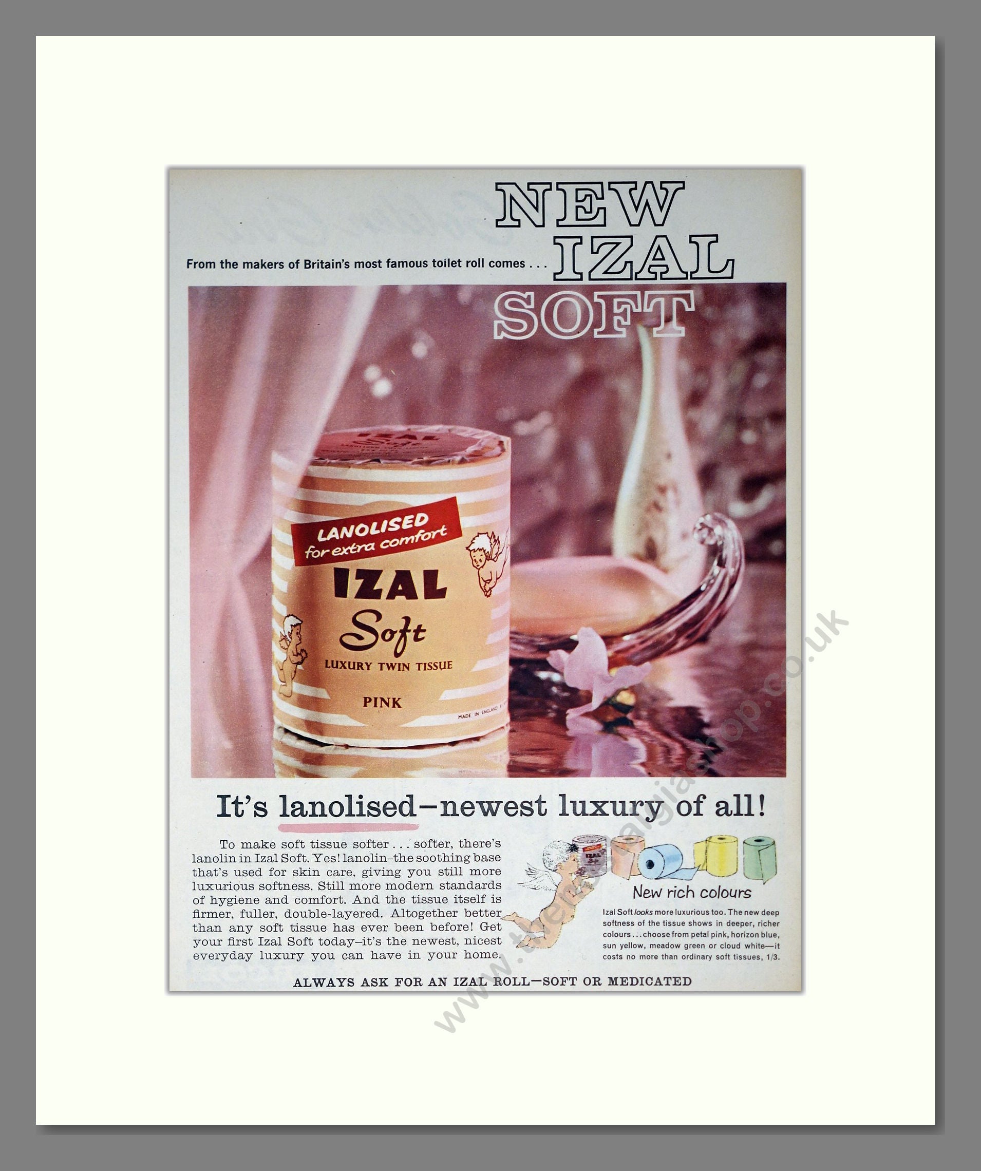 Izal - Lanolised Toilet Tissue. Vintage Advert 1961 (ref AD302882)