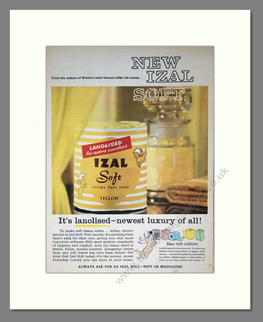 Izal - Lanolised Toilet Tissue. Vintage Advert 1961 (ref AD302883)