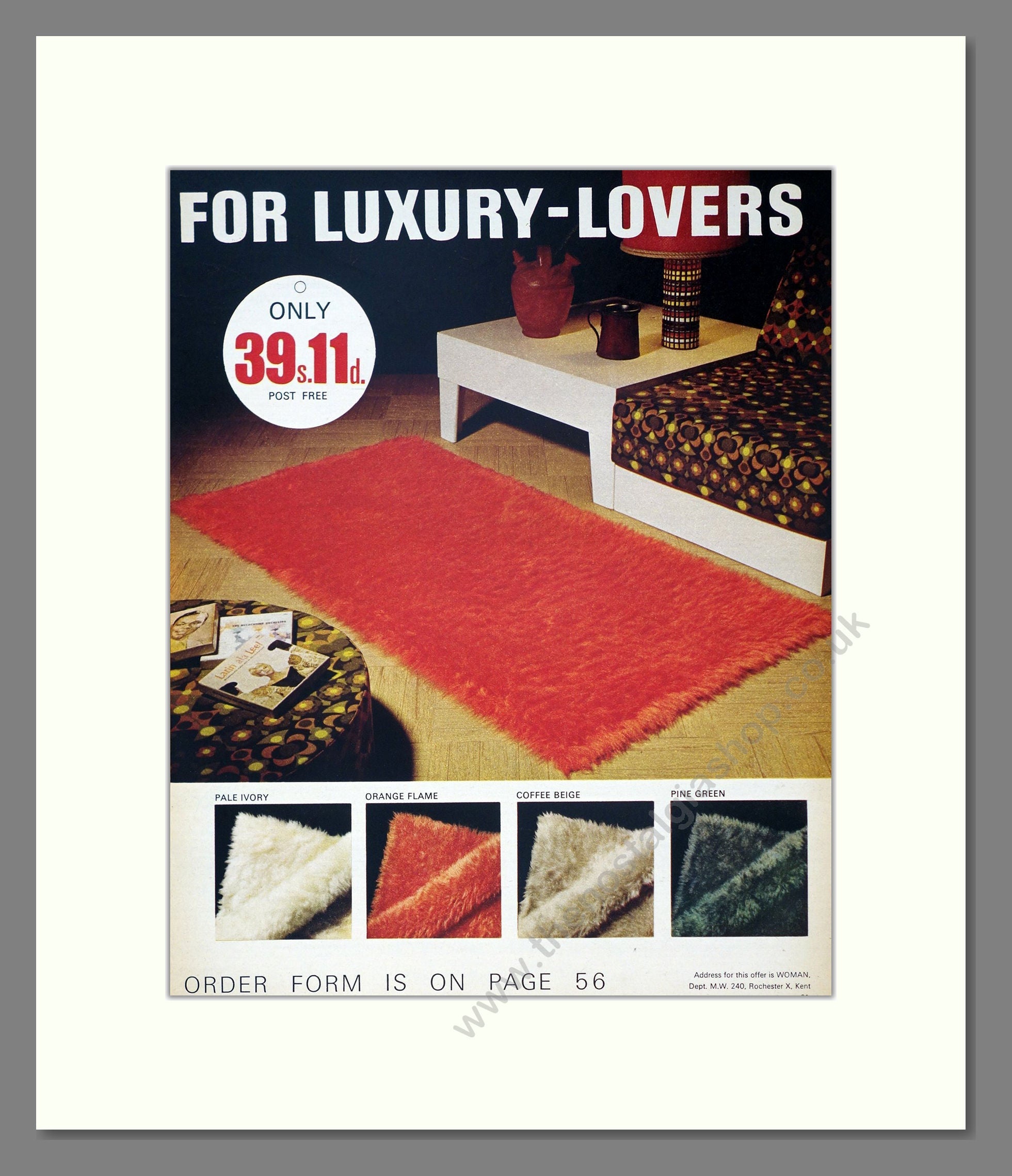 Luxury-Lovers - Rugs. Vintage Advert 1969 (ref AD302942) – The ...