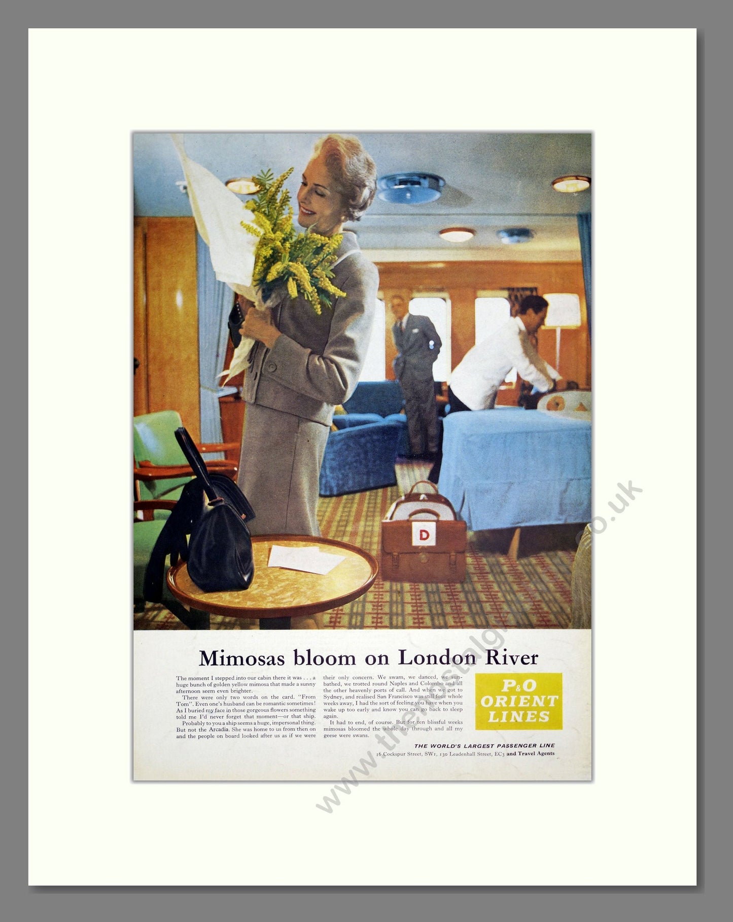P and O - Orient Lines. Vintage Advert 1961 (ref AD302993)