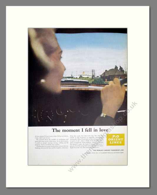 P and O - Orient Lines. Vintage Advert 1961 (ref AD302994)
