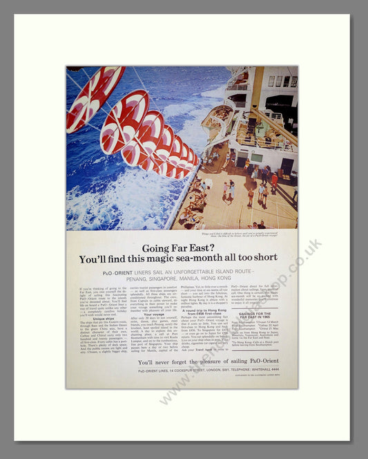 P and O - Orient Lines. Vintage Advert 1964 (ref AD302995)