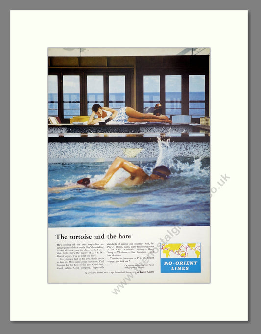 P and O - Orient Lines. Vintage Advert 1962 (ref AD302997)
