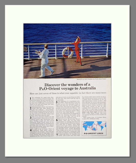 P and O - Orient Lines. Vintage Advert 1963 (ref AD303001)