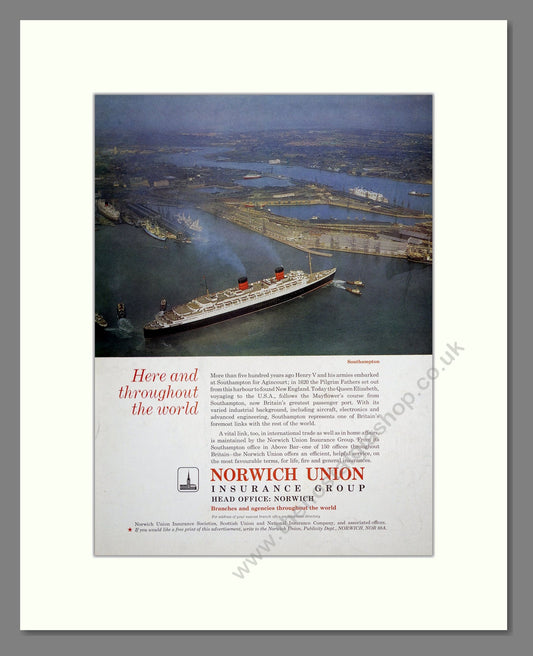 Norwich Union - Marine Insurance. Vintage Advert 1968 (ref AD303035)