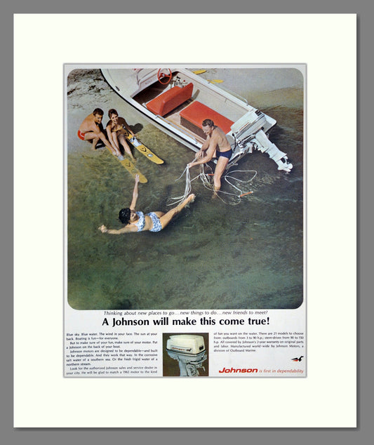 Johnson - Outboard Motors. Vintage Advert 1966 (ref AD303055)