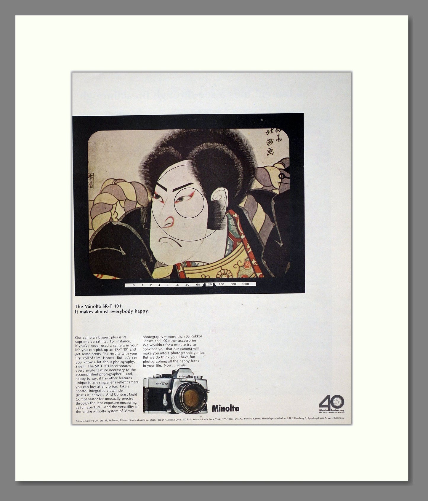 Minolta - SR-T 101. Vintage Advert 1968 (ref AD303062)