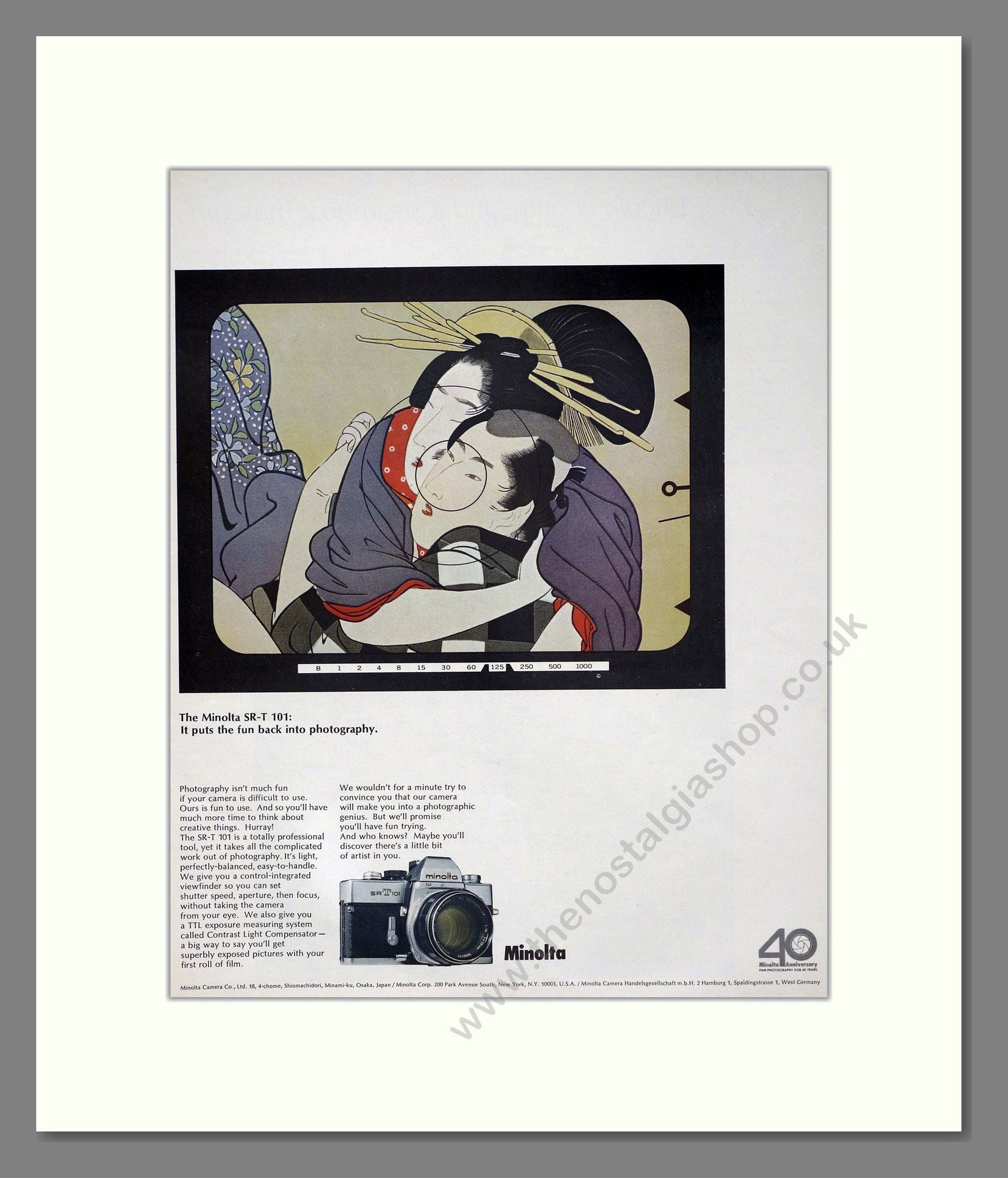 Minolta - SR-T 101. Vintage Advert 1968 (ref AD303063)