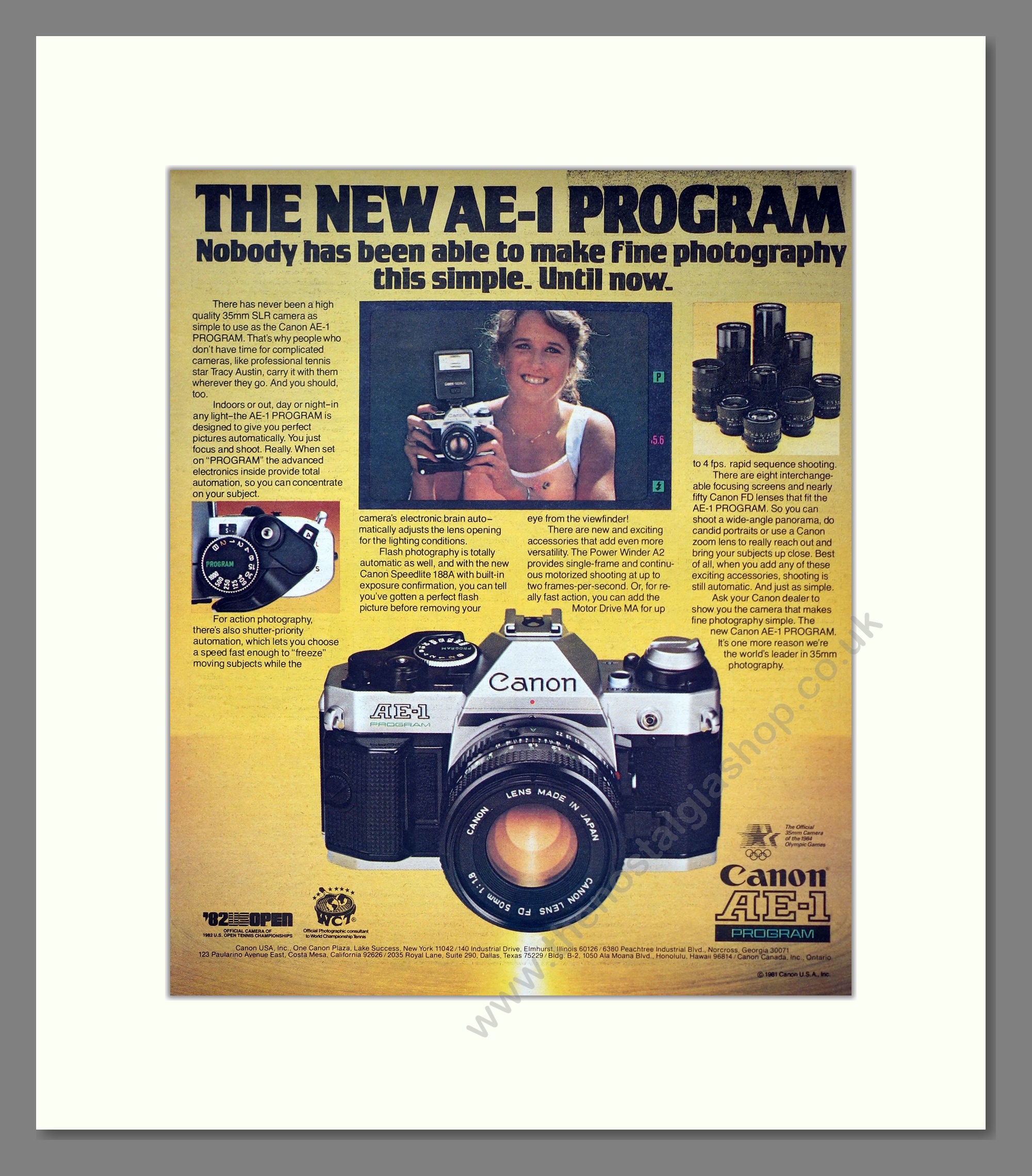 Canon - AE-1 Program. Vintage Advert 1983 (ref AD303072) – The
